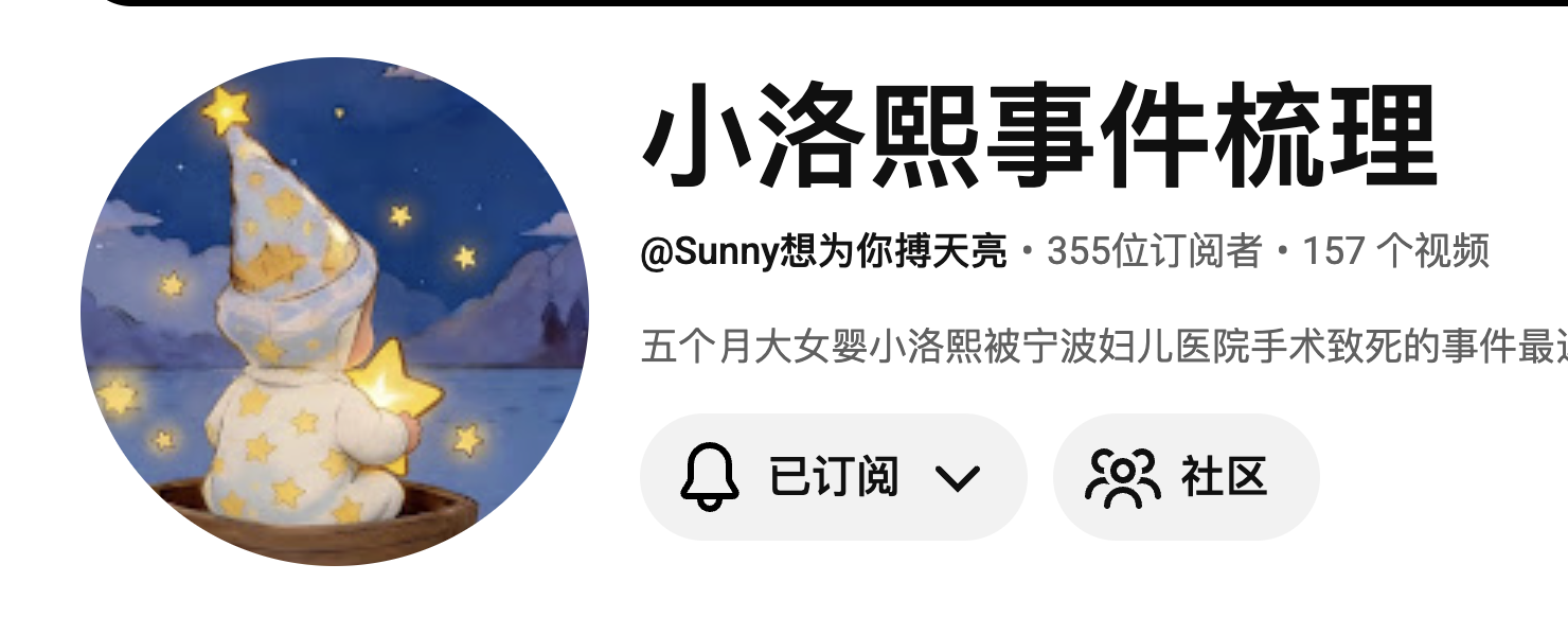 YouTube 频道小洛熙事件梳理截图
